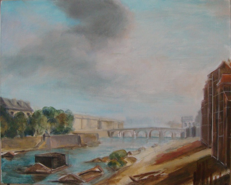 L'archevêché, l'ile St-Louis et le pont de la Tournelle